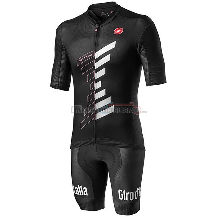 Abbigliamento Ciclismo Giro d'Italia Manica Corta 2020 Nero Bianco